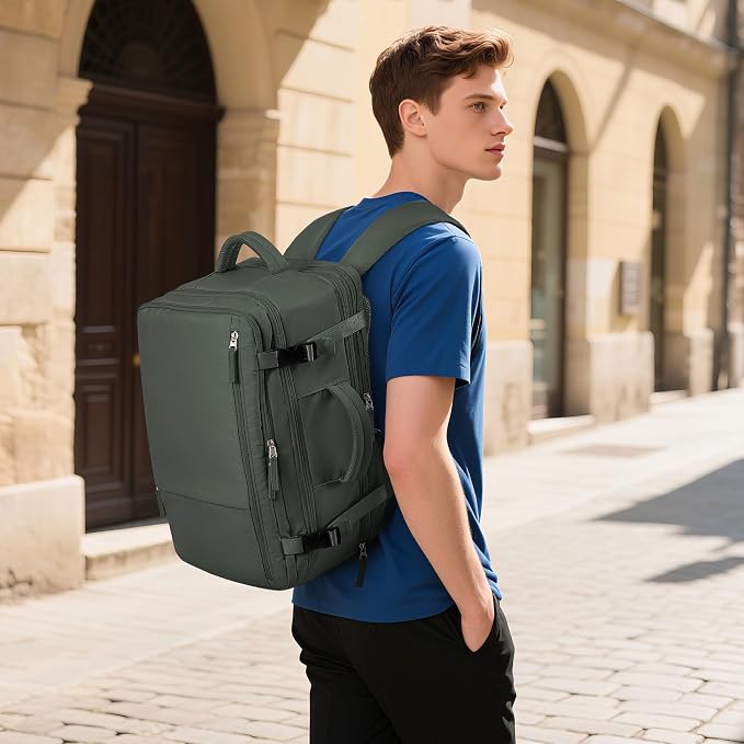 Hanples Travel Backpack as Personal Item Travel bag Flight Approved, 35L Carry - Image 2