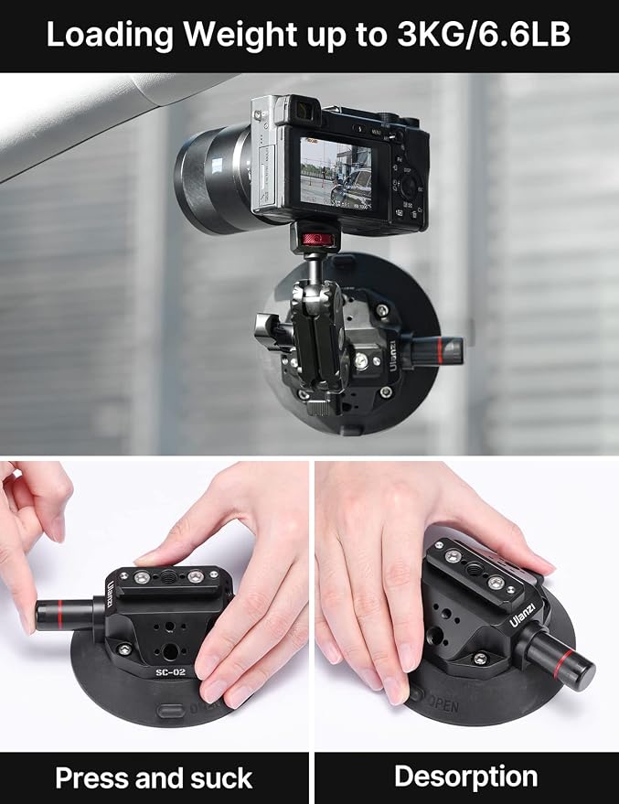 Ulanzi SC-02 Heavy-Duty Suction Cup Mount - Image 5