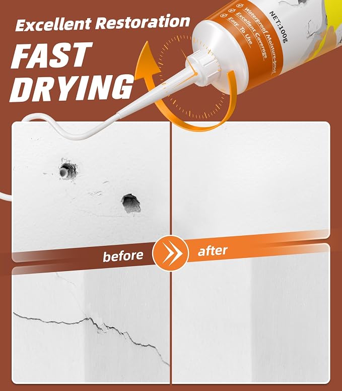 Drywall Repair Kit, Wall Patch Repair Kit, 2 Pack Wall Patching Agent, Simple - Image 4