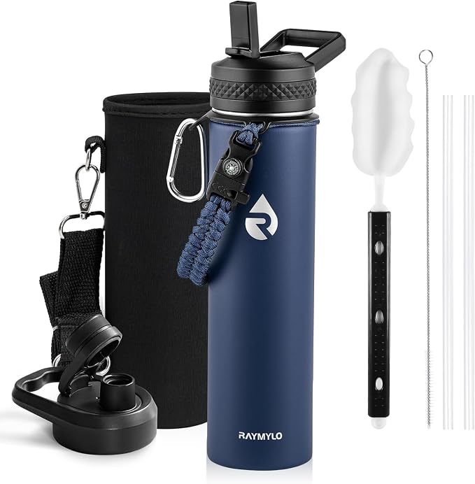 RAYMYLO Insulated Water Bottle 24oz, Triple Wall Vacuum Stainless Steel by RAYMYLO