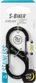 Nite Ize LSB3-01-R6 S-Biner SlideLock Dual Locking Carabiner, Size #3 by NiteIze