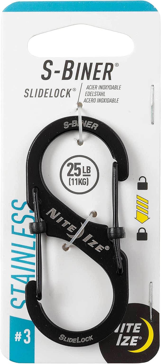 Nite Ize LSB3-01-R6 S-Biner SlideLock Dual Locking Carabiner, Size #3 by NiteIze