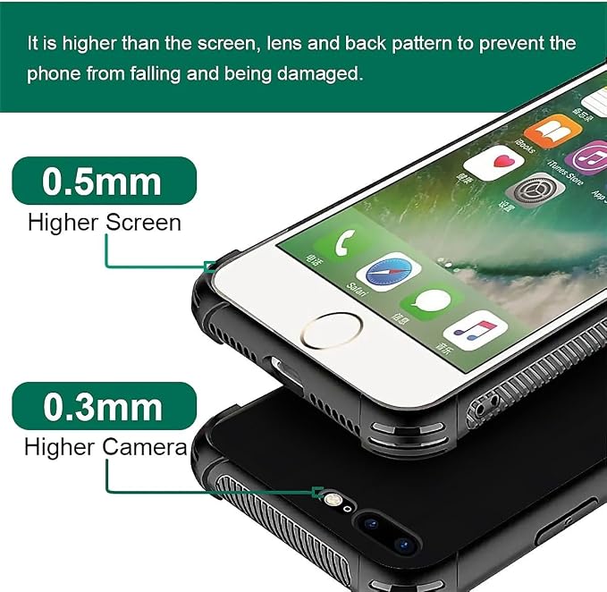 Case for iPhone 7 Plus/8 Plus, Soft Silicone Hard Acrylic Protection, Sunshine - Image 5