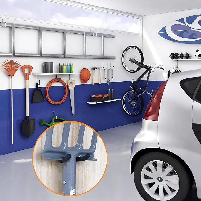 12 Pack Garage Storage System Steel U Hooks - Image 2