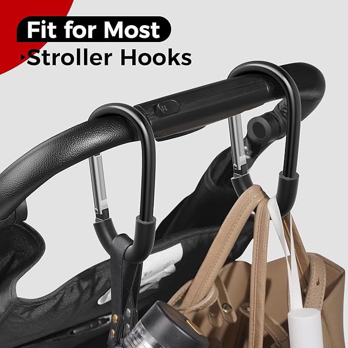 SURDOCA Stroller Hooks, Large Stroller Hooks - Image 4