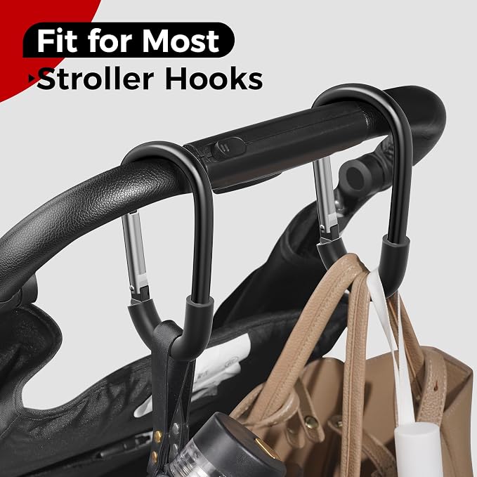 SURDOCA Stroller Hooks, Large Stroller Hooks - Image 5