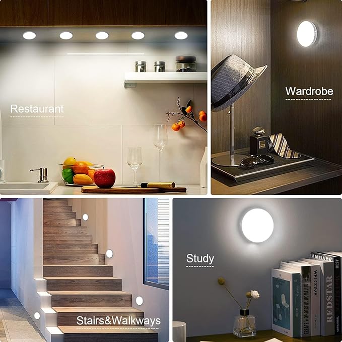6 Pack Motion Sensor Light Indoor, Electight Night Light USB Rechargeable - Image 6