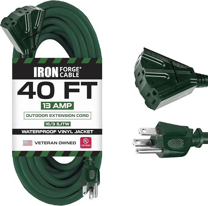 IRON FORGE CABLE 40 Foot Outdoor Extension Cord by IronForgeCable