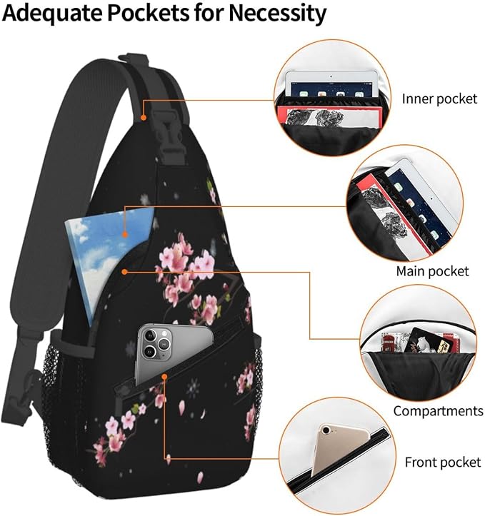 Cherry Blossom Crossbody Sling Bag - Image 3
