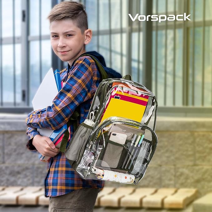 Vorspack Clear Backpack Heavy Duty PVC Transparent Backpack - Image 6