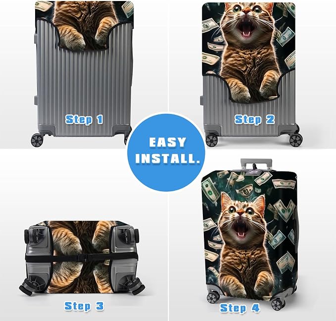 Luggage Cover Protector for 19-20 Inch Suitcases, TSA Approved Elastic Travel - Image 6