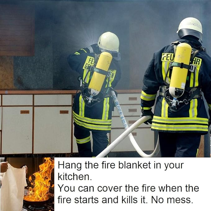 Leberna 5 Pack 39.9x39.3 Fire Blanket Fire Suppression Blanket | Fiberglass - Image 5