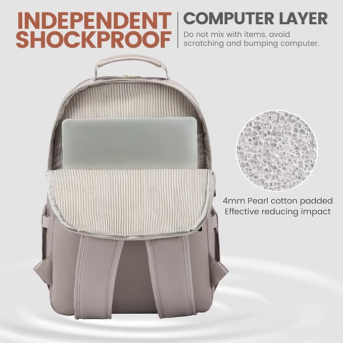 LOVEVOOK Laptop Backpack for Women 15.6 inch, Travel Backpack Purse, - Image 3