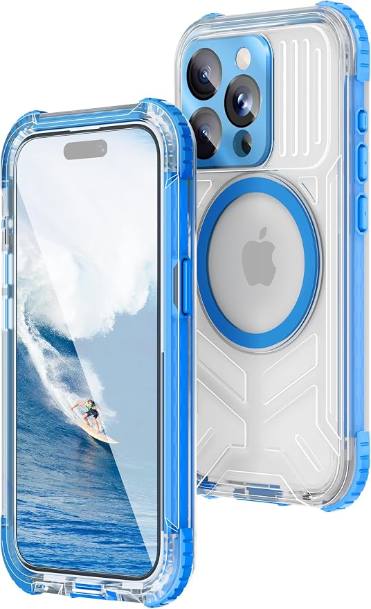 WIFORT for iPhone 15 Pro Max Waterproof Case, 360 Full Body Sealed Protection by WIFORT