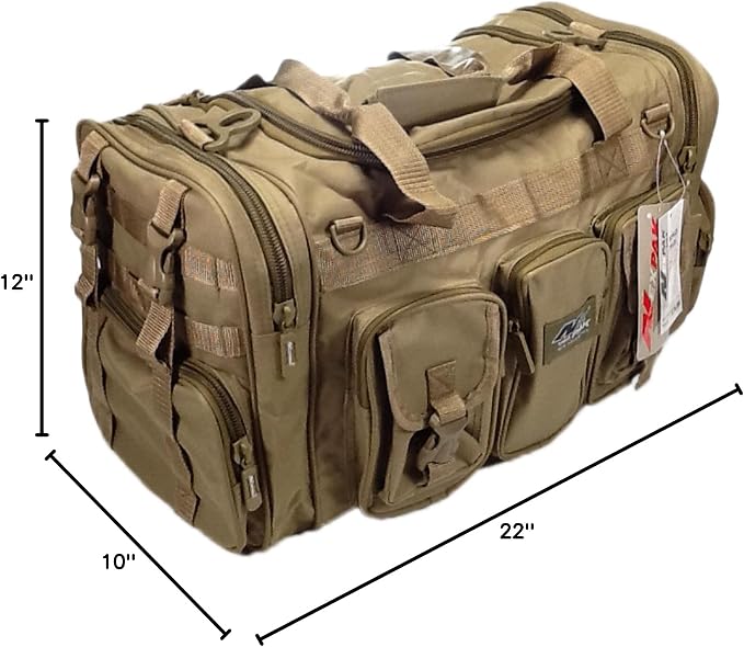 Mens Large 22" Inch Tan Duffel Duffle Military Molle Tactical Gear Shoulder - Image 7