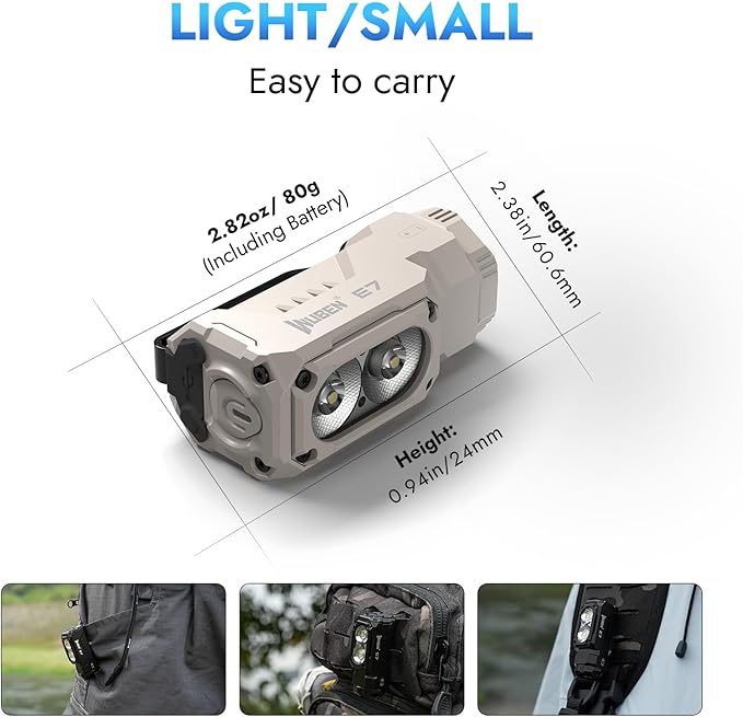 WUBEN E7 1800 Lumen Rechargeable Mini Flashlight - Image 4