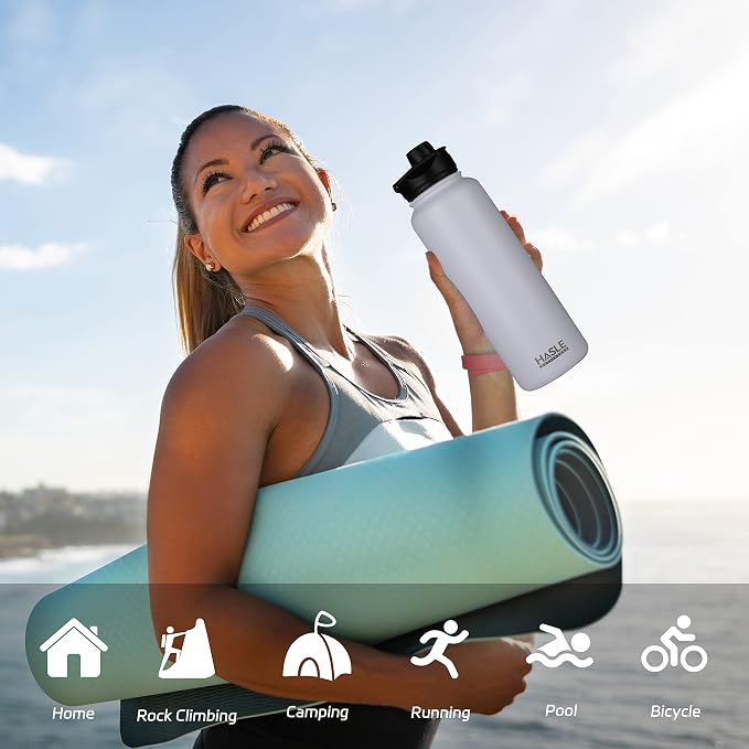 HASLE OUTFITTERS 40oz Stainless Steel Water Bottle, Vacuum Insulated Double - Image 6