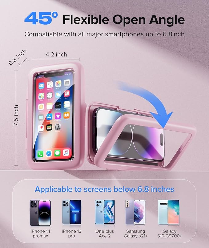 LC-dolida Shower Phone Holder Waterproof 480 Rotation Phone Stand Case Mount - Image 7