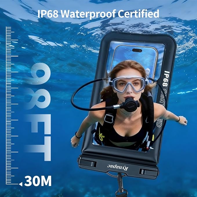Waterproof Phone Pouch Floating 2 Pack, IP68 Waterproof Phone Case - Image 3