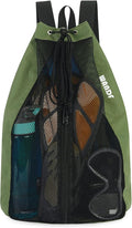 WANDF Swim Bag Mesh Drawstring Backpack Beach Backpack by WANDF
