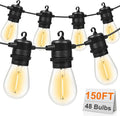 GvvooHome S14 LED Outdoor String Lights 150FT Patio Lights Outdoor Waterproof by GvvooHome