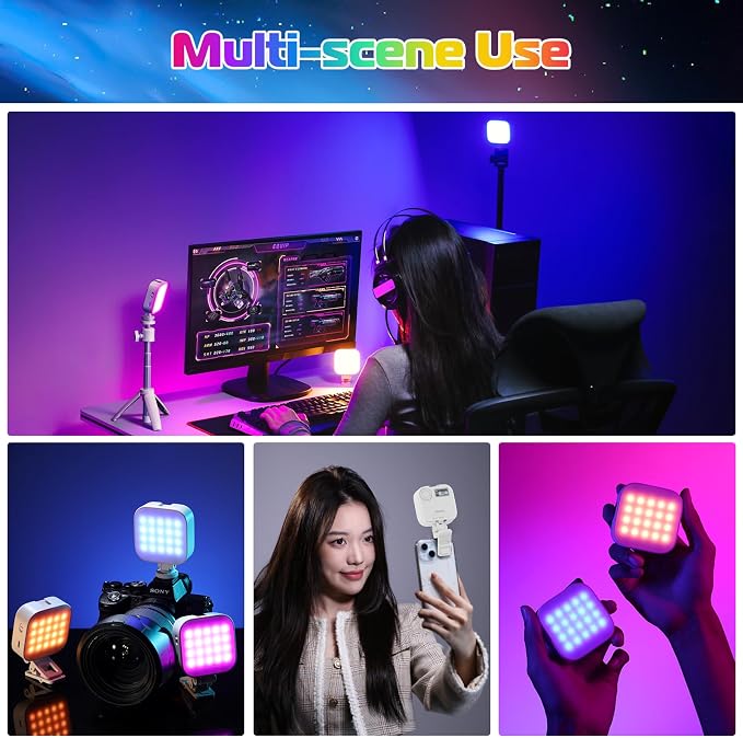 ULANZI U60 RGB Video Lights White LED Camera Light 360° Full Color Portable - Image 7