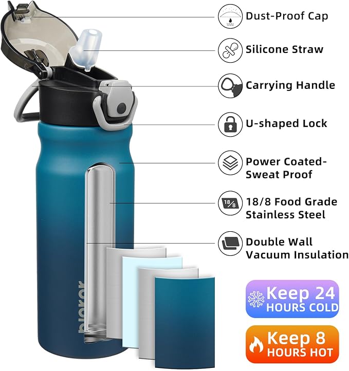 BJPKPK 18oz Insulated Water Bottle - Image 2
