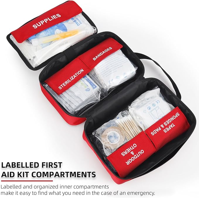 330 Piece First Aid Kit, Premium Waterproof Compact Trauma Medical Kits - Image 4