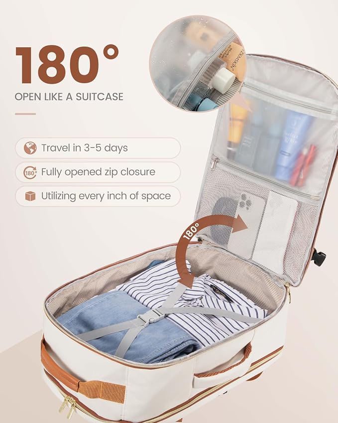 LOVEVOOK Travel Backpack for Women & Men 40L, Airline Approved Carry On - Image 2