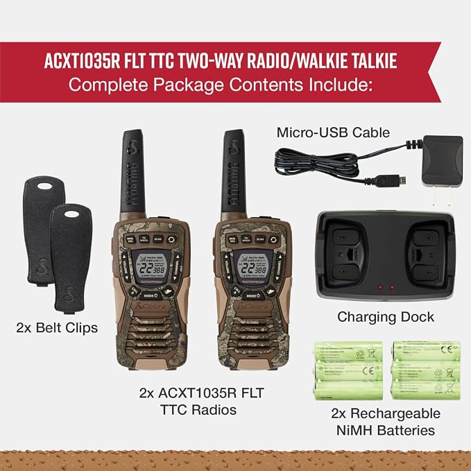 Cobra ACXT1035R FLT Waterproof Walkie Talkies - Image 6