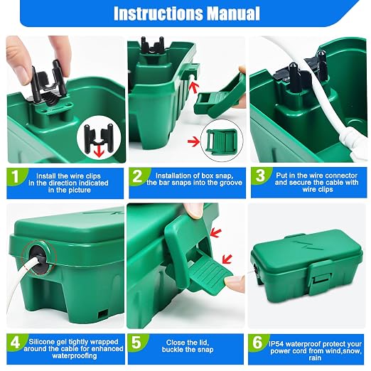 Hrensaw Small Weatherproof Electrical Connection Box, Outdoor Electrical Box - Image 6