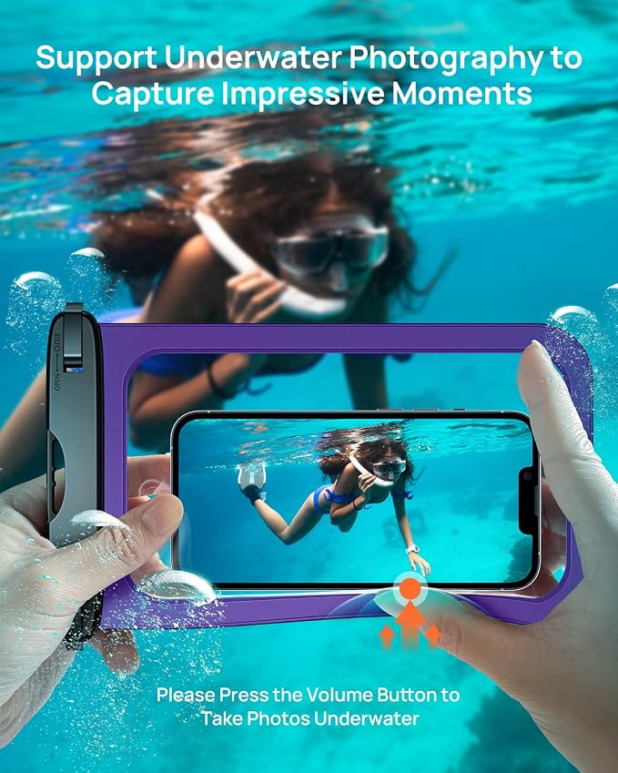 Lanhiem Large Waterproof Phone Pouch Universal IPX8 Waterproof Dry Bag - Image 6