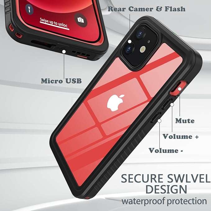 Diverbox for iPhone 12 Waterproof Case, Waterproof Shockproof Dustproof IP68 - Image 4