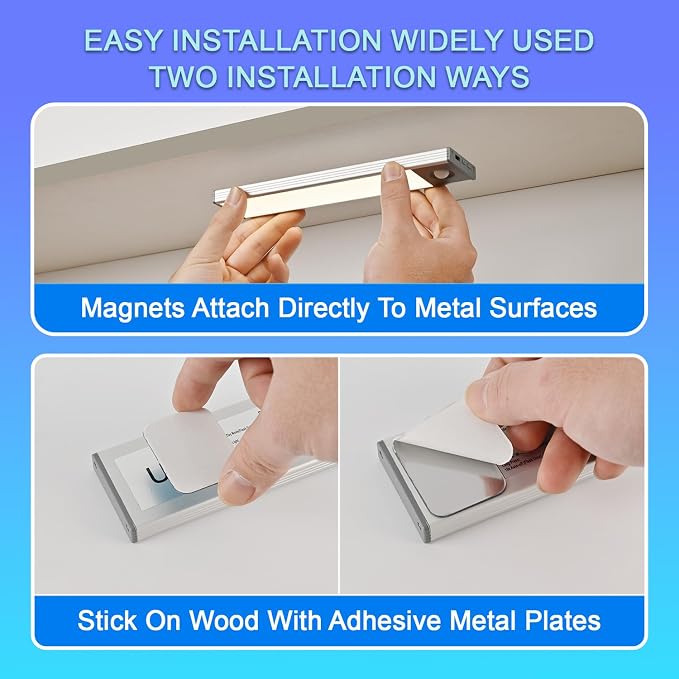 Under Cabinet Lighting, 3200mAh Motion Sensor Light Indoor, 3 Color Temp - Image 7
