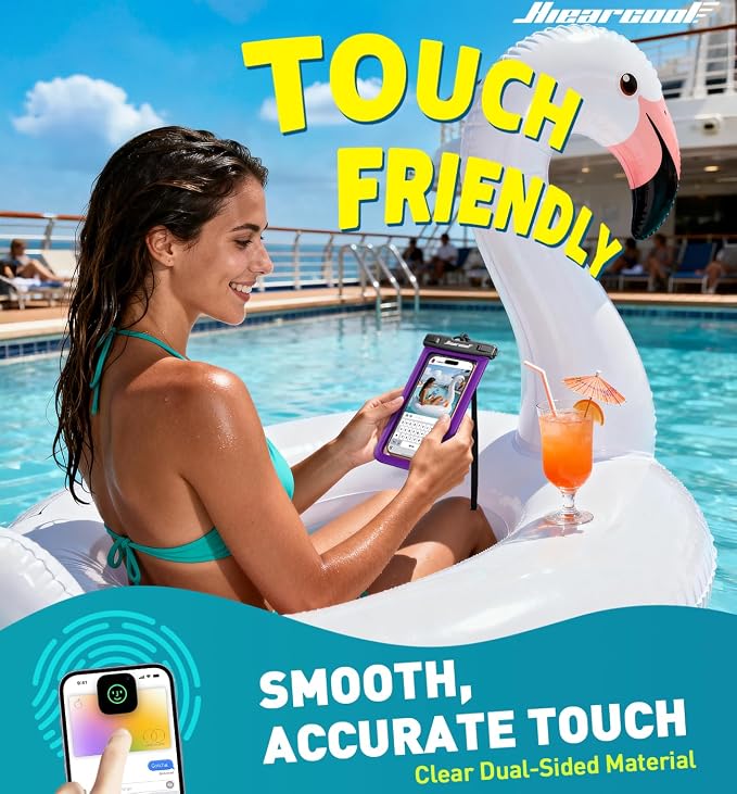 Hiearcool Waterproof Phone Pouch 2 Pack, IPX8 Dry Bag - Image 4