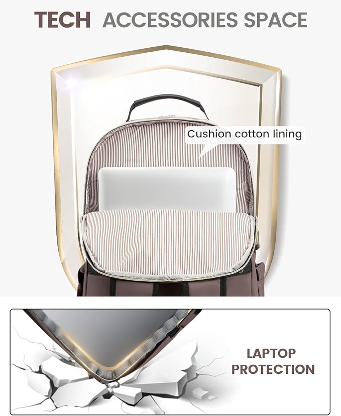 LOVEVOOK Laptop Backpack for Women, Large Capacity Travel Computer Work Bag - Image 7
