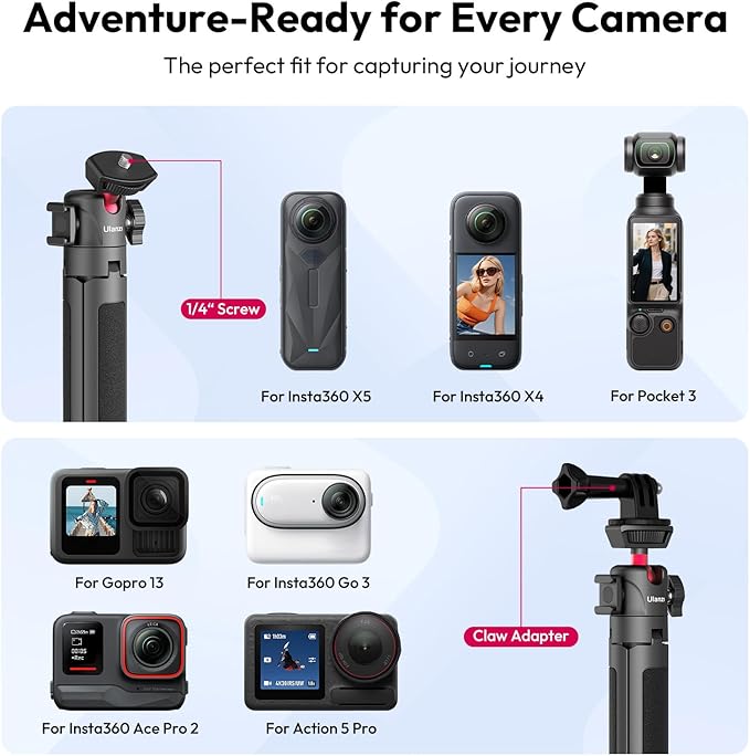 ULANZI MT-16 Extendable Mini Camera Tripod, 4 Levels Adjustment 360° Ball Head - Image 3
