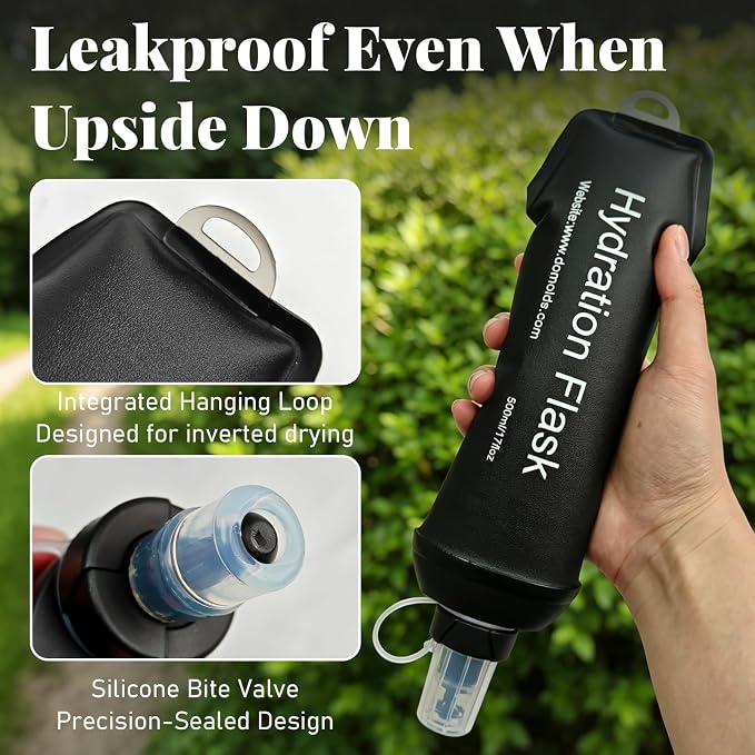 2Pcs 500ml Soft Flask, TPU Collapsible Soft Water Bottle - Image 3