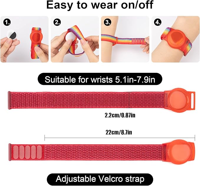 Kids Wristband Compatible with Apple AirTag, Protective Case - Image 2
