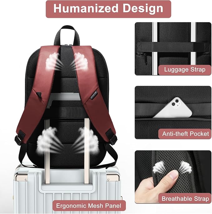 hk Business Backpack for Men 17 Inch, Slim & Expandable Waterproof Travel - Image 6