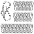 Carabiner, Heavy Duty Galvanized Steel Spring Snap Hook Carabiner Clips by High-PQ