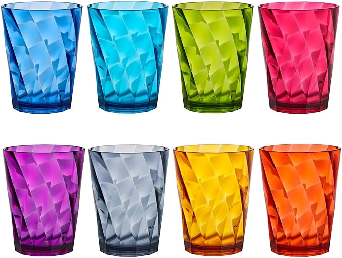 US Acrylic Optix Plastic Reusable Drinking Glasses 14oz Rocks Cups in Jewel by USAcrylic