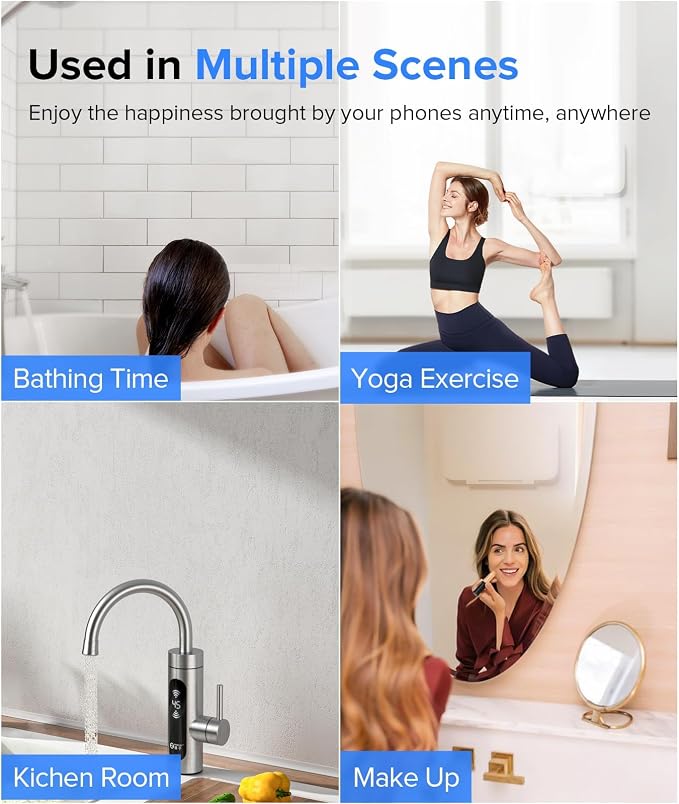 LC-dolida Shower Phone Holder Waterproof 480 Rotation Phone Stand Case Mount - Image 8