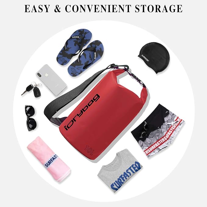 IDRYBAG Dry Bag for Kayaking Waterproof 2L/5L/10L/15L/20L, Small Dry Sack - Image 4