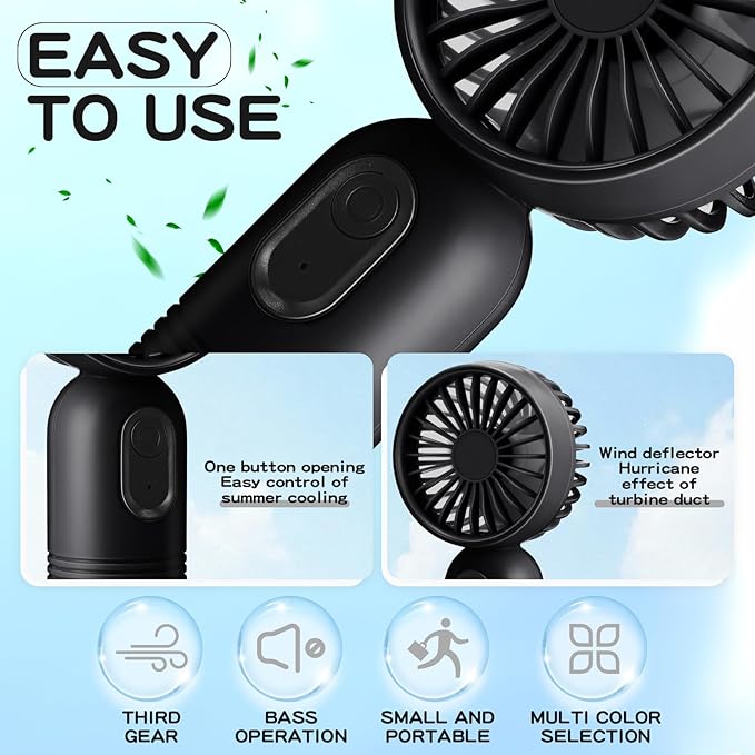Rossesay 72 Pcs Mini Portable Fan Bulk Cute Handheld Lightweight Small Little - Image 4