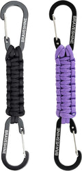 BRAVESHINE Paracord Keychain Carabiner Clip, D Ring Lanyard Hanger Stroller Hook by BRAVESHINE