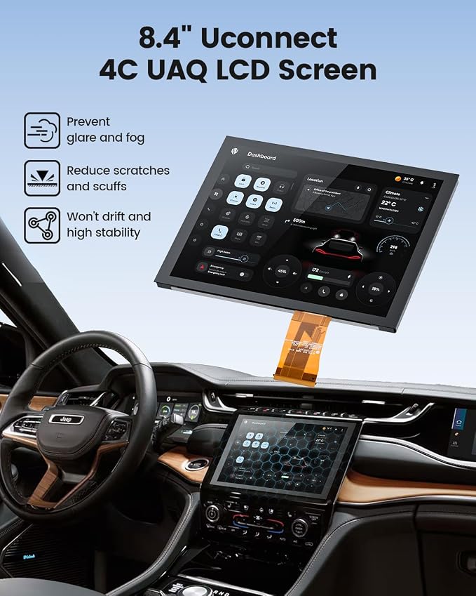 8.4" Uconnect 4C UAQ LCD Monitor Touch Screen Radio Navigation, New OEM - Image 4