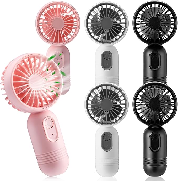 Rossesay 6 Pcs Mini Portable Fan Bulk Cute Handheld Lightweight Small Little by Rossesay