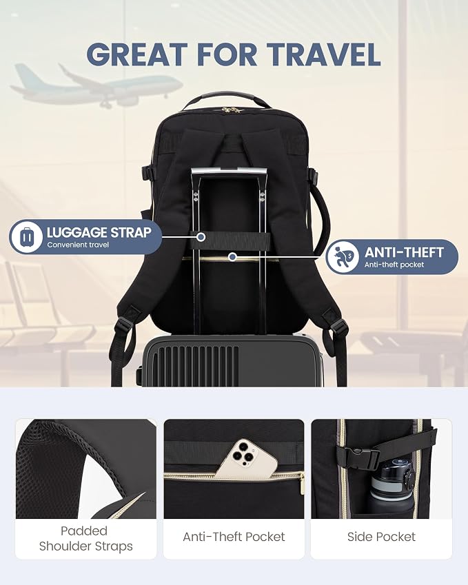 LOVEVOOK Travel Backpack for Women & Men 50L, Airline Approved Carry On - Image 6