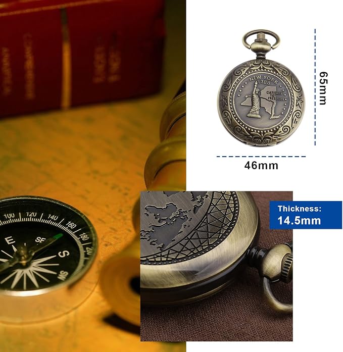 Create idea Retro Portable Compass Camping Survival Compass Metal Pocket - Image 3